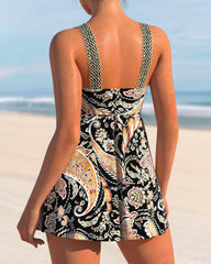 Fashionable printed swimdress