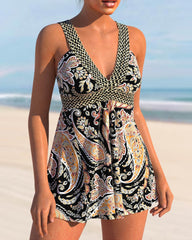 Fashionable printed swimdress