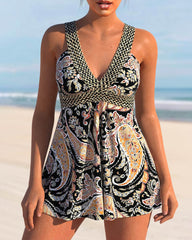 Fashionable printed swimdress